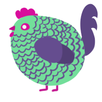 A spring and overcast chicken with a lace pattern