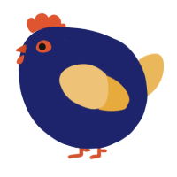 A navy and honey chicken