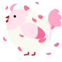 A white and rose chicken with a head pattern