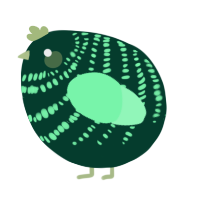 A rose and wine chicken with a bar pattern