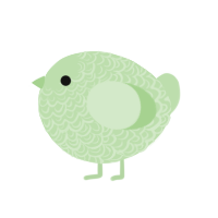 A gluppy chicken with a double-lace pattern