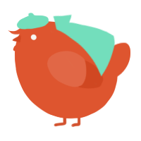A vermilion chicken