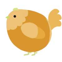 A orange and honey chicken with a head pattern