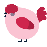 A rose and crimson chicken