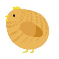 A honey and orange chicken with a bar pattern