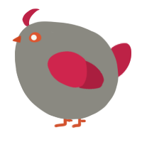 A ash and crimson chicken
