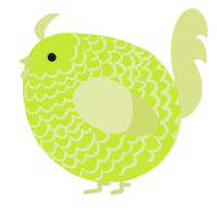 A lime and lemon chicken with a lace pattern