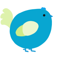 A cerulean and apple chicken