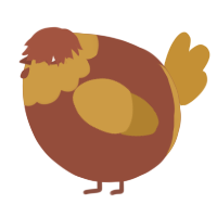A russet and gold chicken with a head pattern