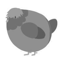 A lime and russet chicken with a head pattern