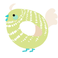 A lemon and cream chicken with a bar pattern