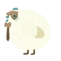 A apple and lemon chicken with a bar pattern