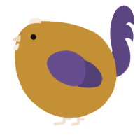 A gold and overcast chicken