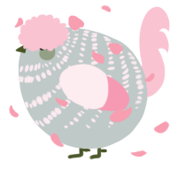 A silver and rose chicken with a bar pattern