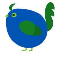 A ultramarine and leaf chicken