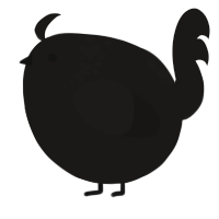A sable chicken with a neck-speckle pattern