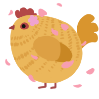 A honey and orange chicken with a bar pattern