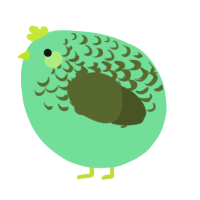 A spring and olive chicken with a half-lace pattern