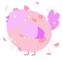 A rose and lavender chicken with a head pattern