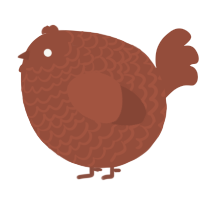 A russet chicken with a lace pattern