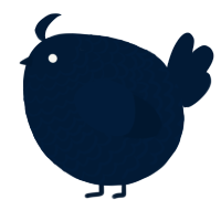 A tumblr chicken with a lace pattern