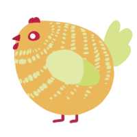 A honey and lemon chicken with a bar pattern
