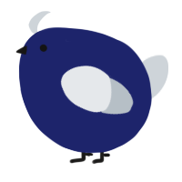 A navy and mist chicken