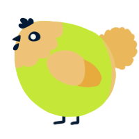 A lime and honey chicken with a head pattern