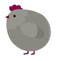 A ash chicken with a head pattern