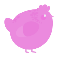 A leaf chicken with a neck-speckle pattern