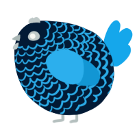 A tumblr and sky chicken with a lace pattern