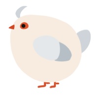 A cream and mist chicken