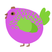 A orchid and grass chicken with a half-lace pattern