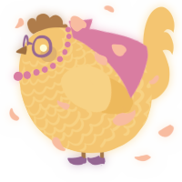 A honey chicken with a lace pattern