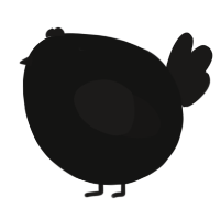 A black and sable chicken