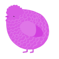 A orchid chicken with a lace pattern