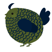 A olive and tumblr chicken with a lace pattern