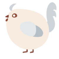 A cream and mist chicken