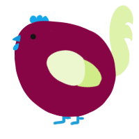 A maroon and apple chicken