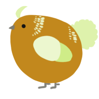 A ochre and apple chicken with a neck-band pattern