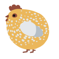 A honey and mist chicken with a speckle pattern