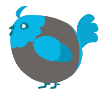 A grey and cerulean chicken with a head pattern