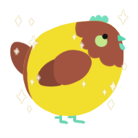 A yellow and russet chicken with a head pattern