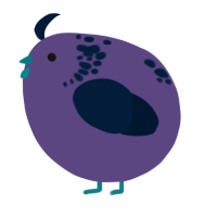 A overcast and tumblr chicken with a neck-speckle pattern