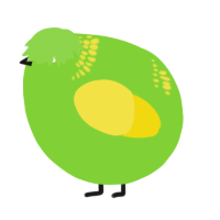 A grass and yellow chicken with a neck-band pattern