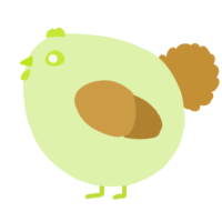 A apple and gold chicken