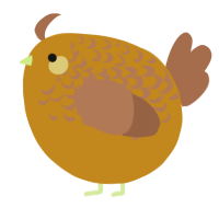 A ochre and brown chicken with a half-lace pattern