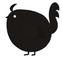 A sable chicken with a lace pattern