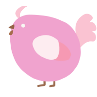 A pink and rose chicken