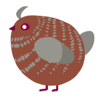 A russet and ash chicken with a bar pattern